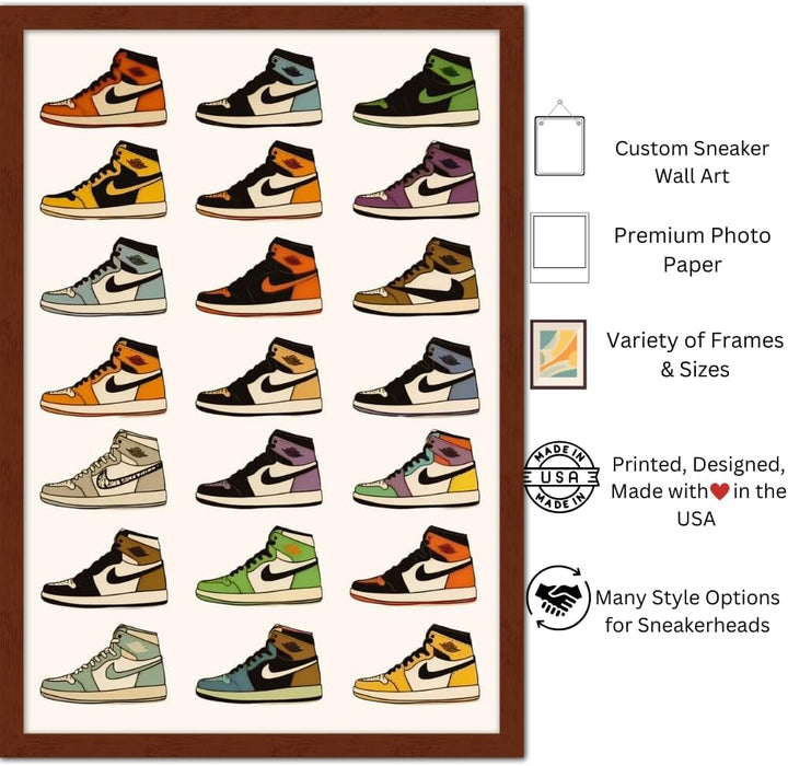 Wall Wonders Sneaker Head Wall Art – Jordan Evolution Print