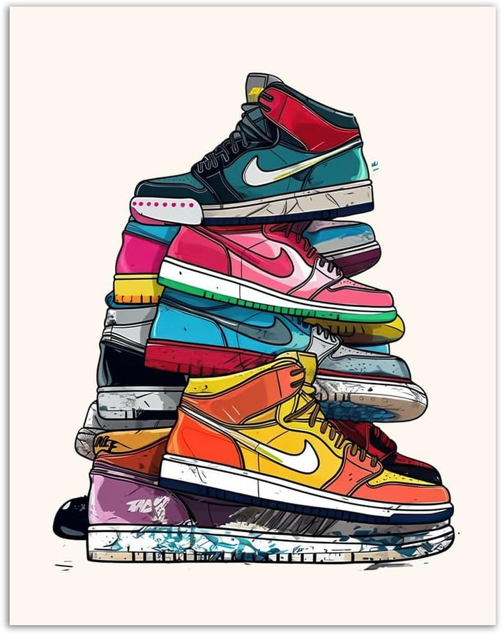Wall Wonders Sneaker Head Wall Art – Jordan Evolution Print