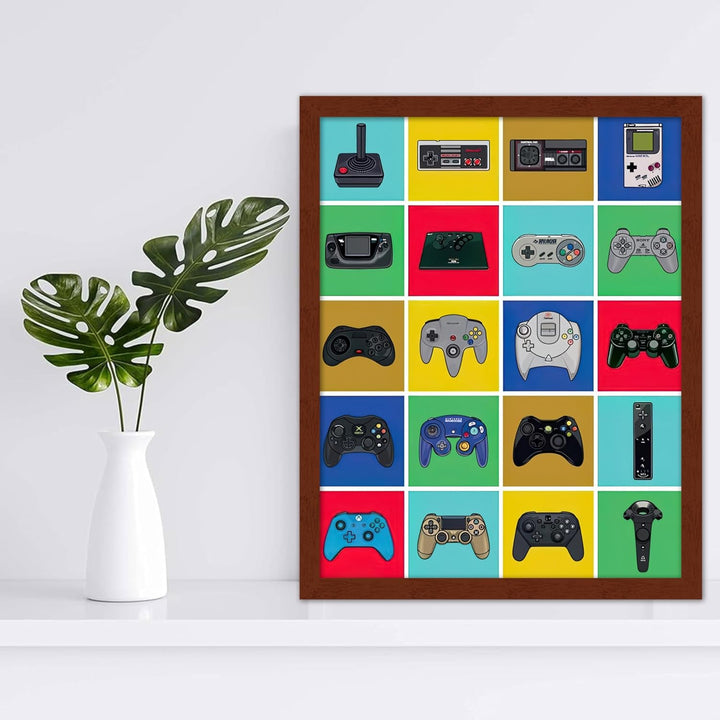 Wall Wonders Retro Gaming Evolution – Controller History Print